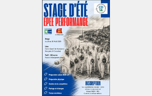 STAGE D'ÉTÉ ÉPÉE PERFORMANCE