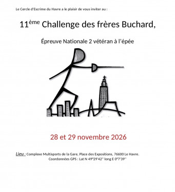 11ème Challenge des Frères Buchard : rendez-vous les 28 et 29 novembre 2026 au Havre !