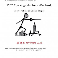 11ème Challenge des Frères Buchard : rendez-vous les 28 et 29 novembre 2026 au Havre !